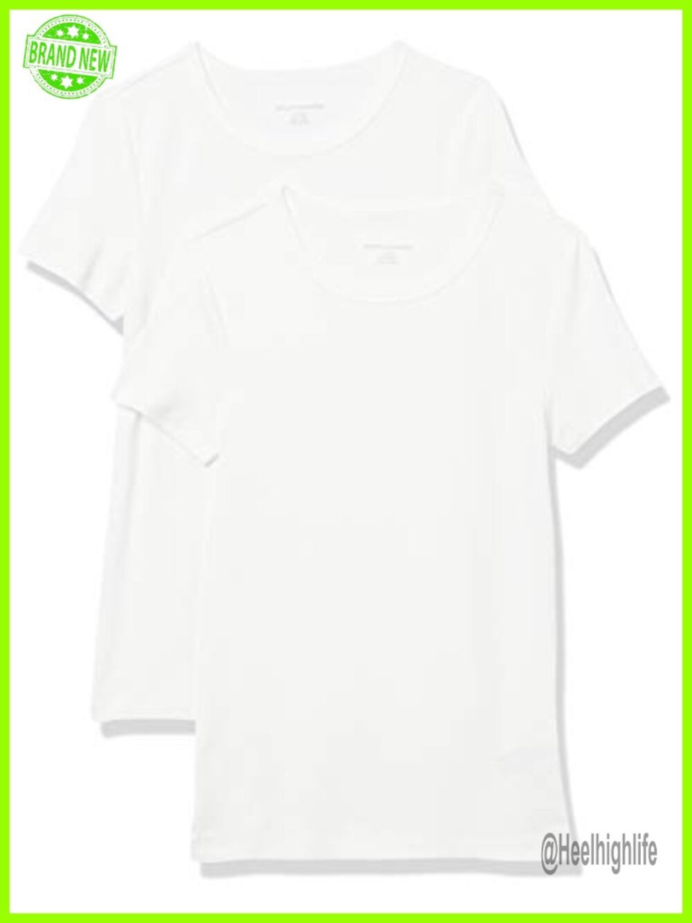 Slim Fit Cotton Modal Rib Crewneck Short Sleeve T-Shirt 2-Pack